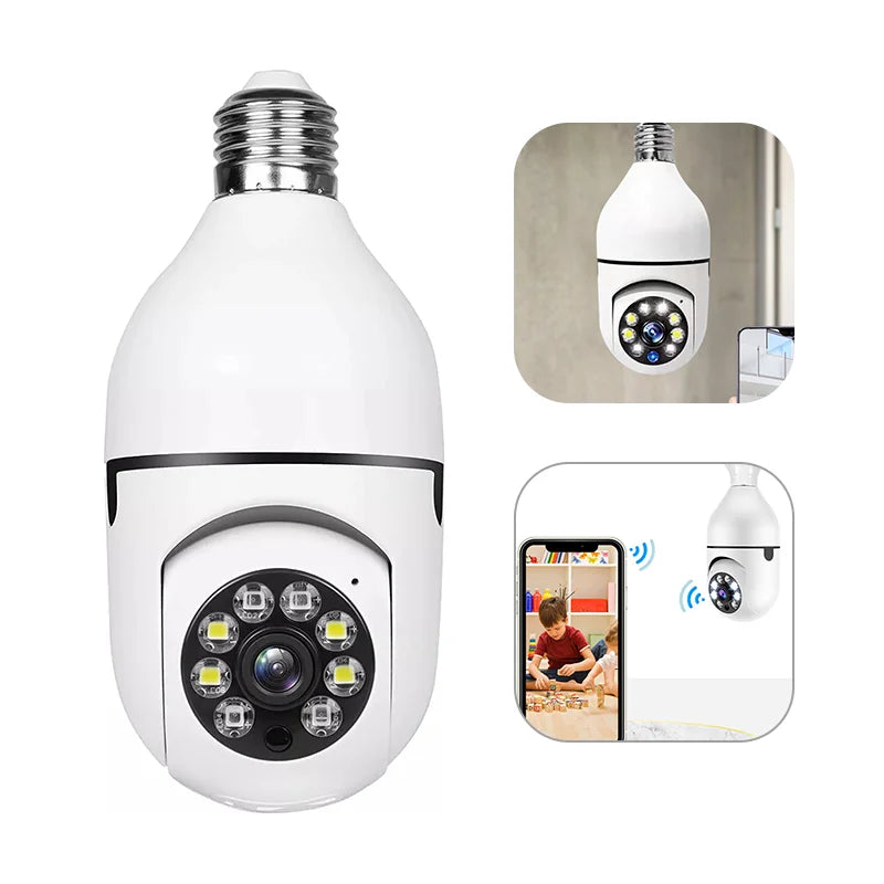 Kankeirr E27 Bulb Wireless Surveillance Camera 5G WiFi Night Vision