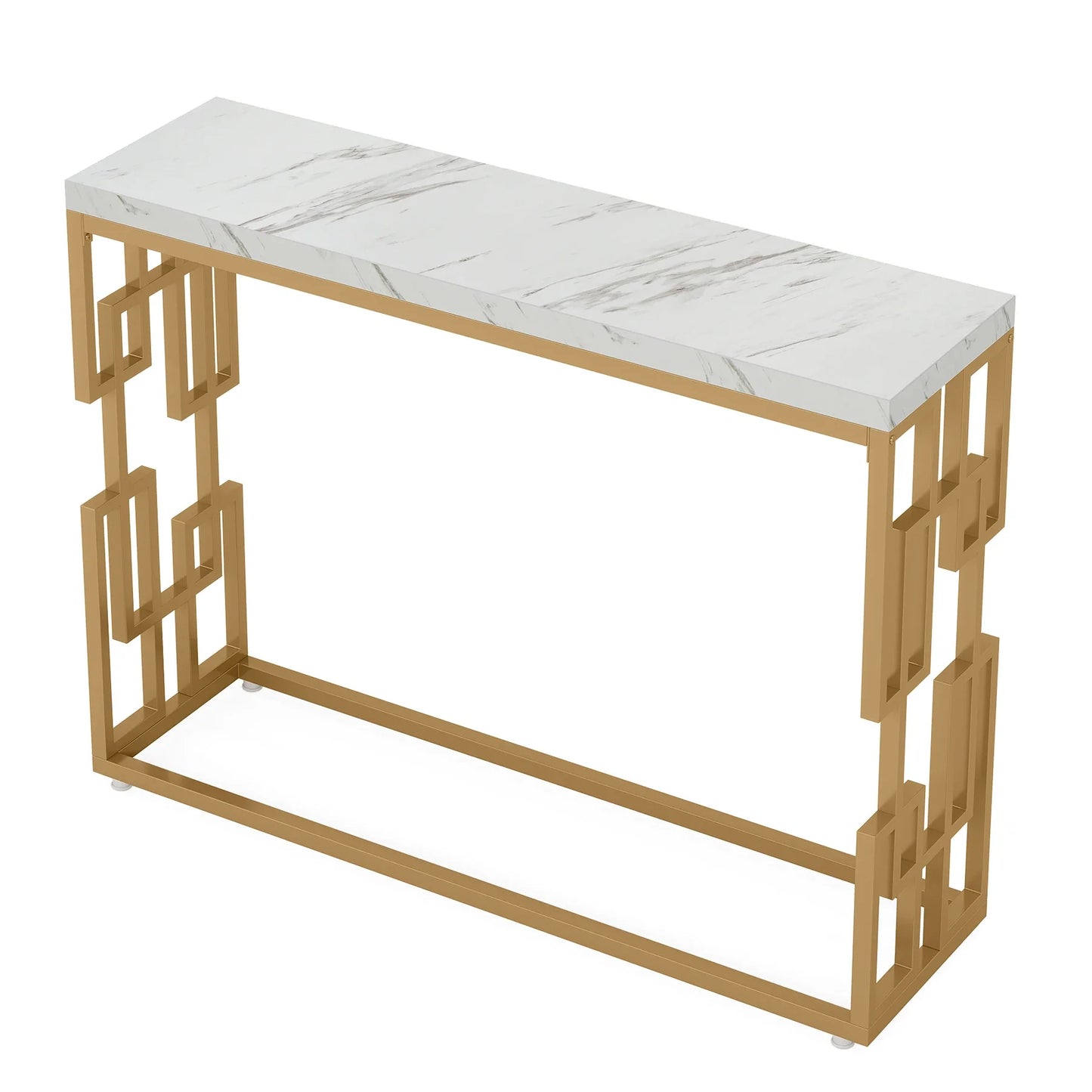 Tribesigns Console Table With Faux Marble Top For Entryway