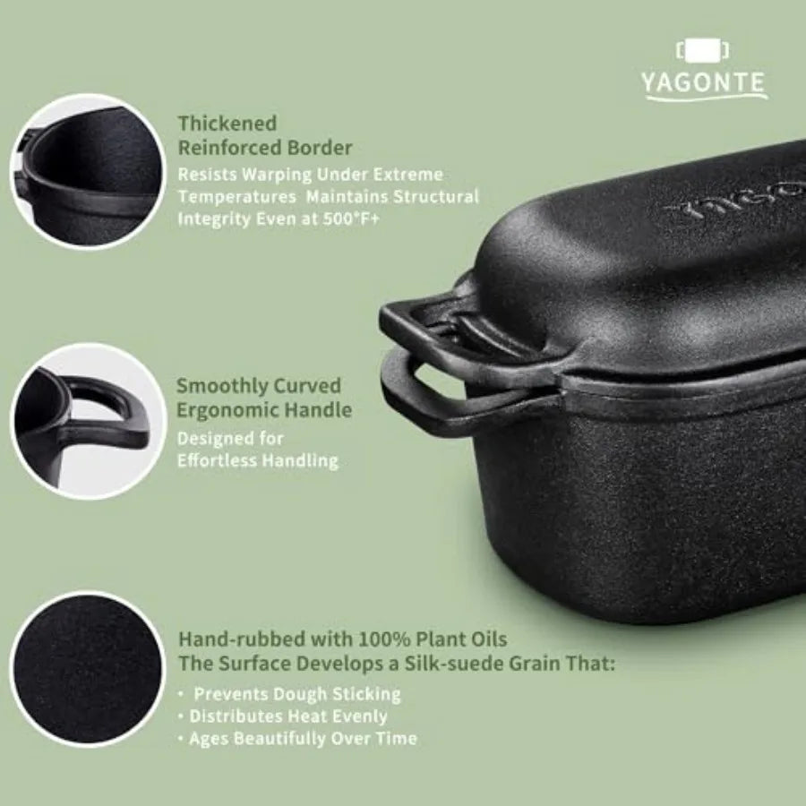 Oval Dutch Oven for Artisan Bread Baking with Lid Steel