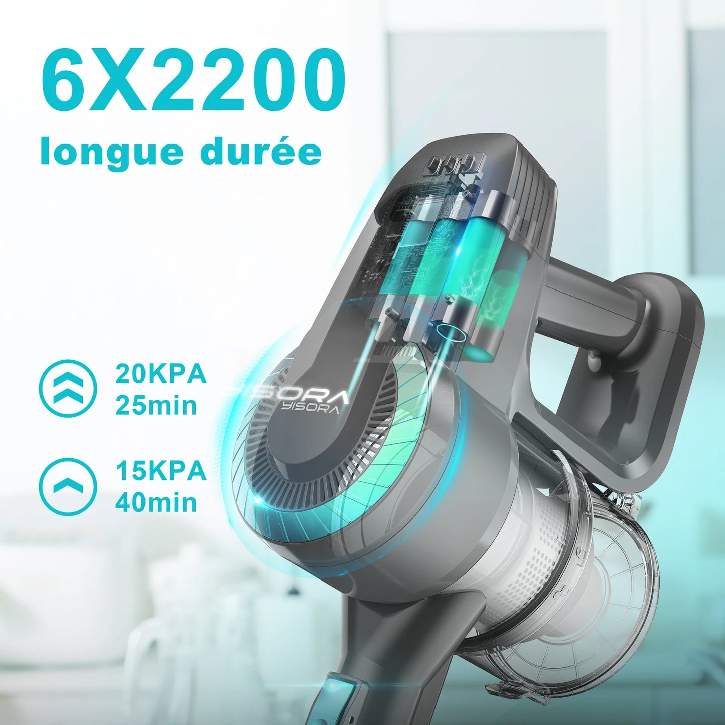 INSE YISORA N300 Cordless Upright Vacuum Cleaner Ultra Lightweight
