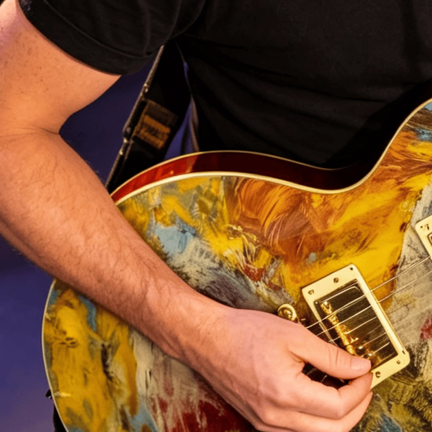 39-inch Electric Guitar with Rosewood Fingerboard Mahogany Body Water Transfer Printing HH Pickup Chrome Hardware Fast Arrival