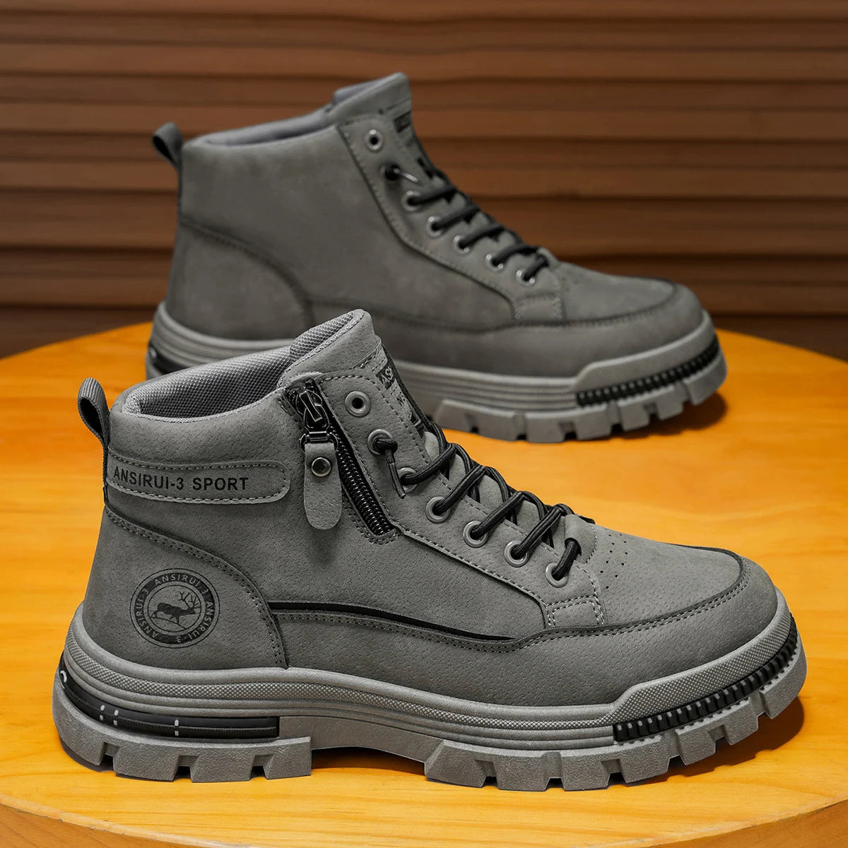 Men's Denim High Top Boots For Casual Everyday Wear