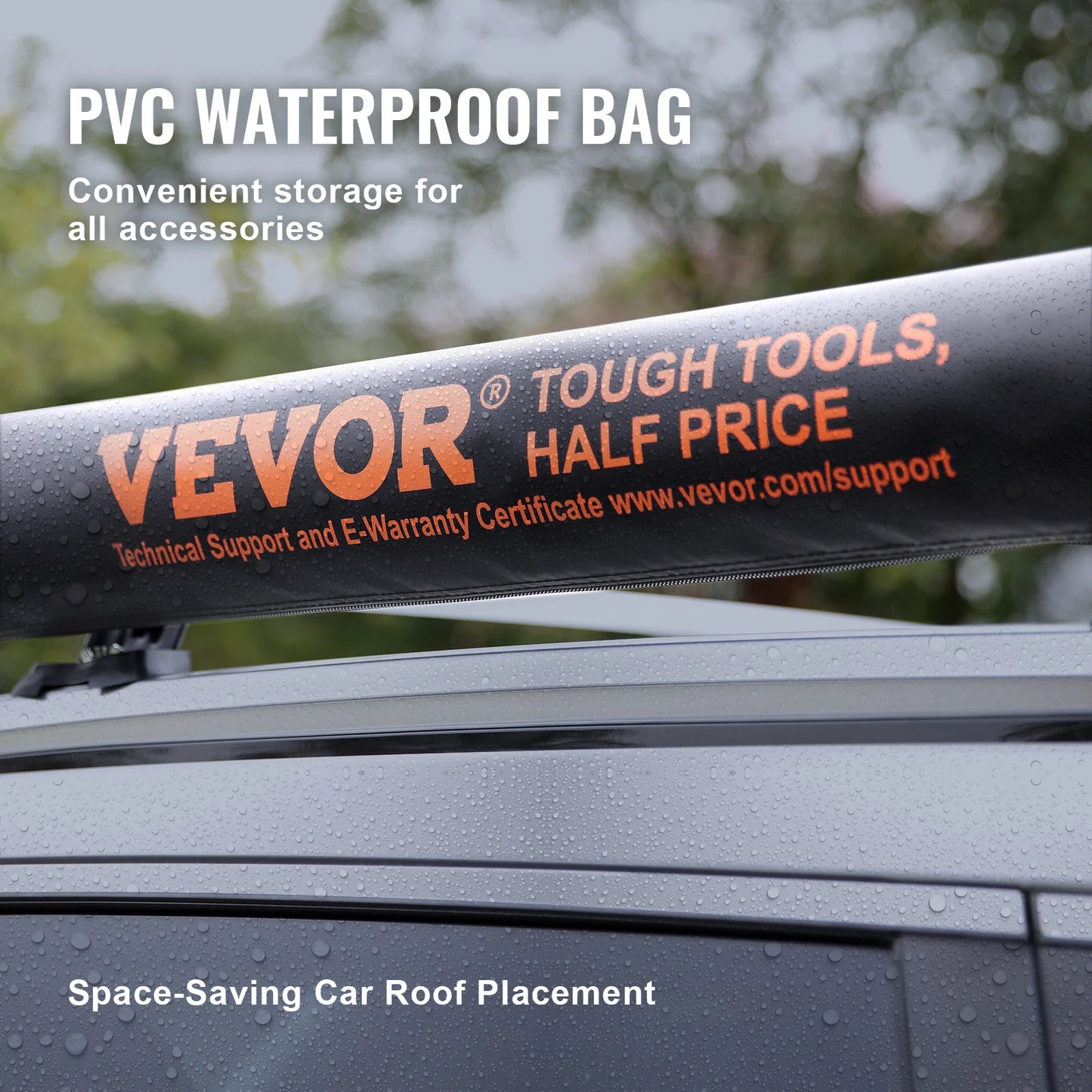 SucceBuy Vehicle Awning  Retractable Car Side Awning Car Awning with Waterproof Storage Bag  Suitable for Truck SUV Van Campers