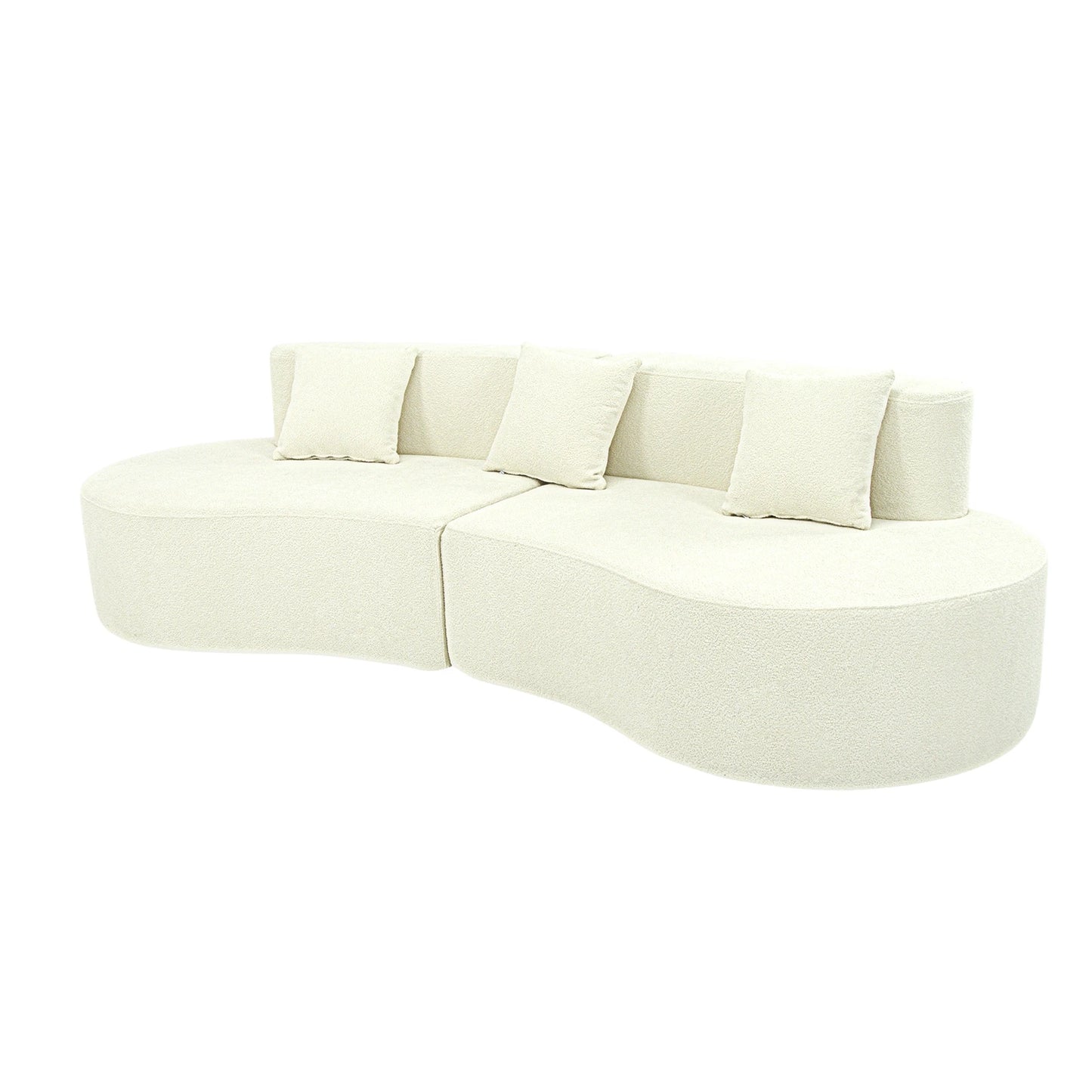 Curved 4 Seat Modular Sofa Half Moon For Living Room
