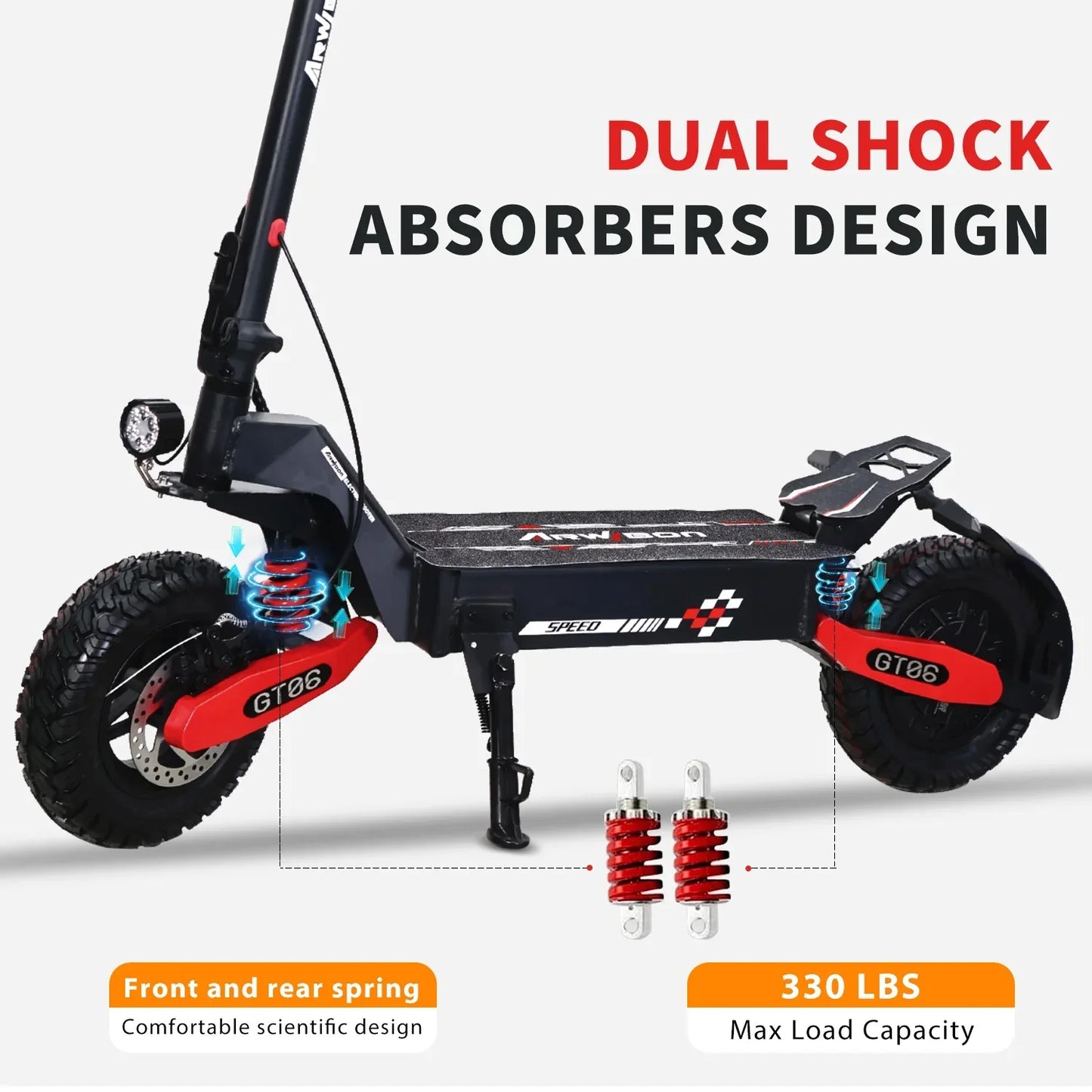 Electric Folding Scooter For Adults With Dual Suspension