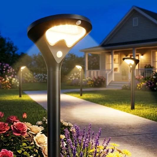 Solar Pathway Lights With Motion Sensor 6 Pack Outdoor