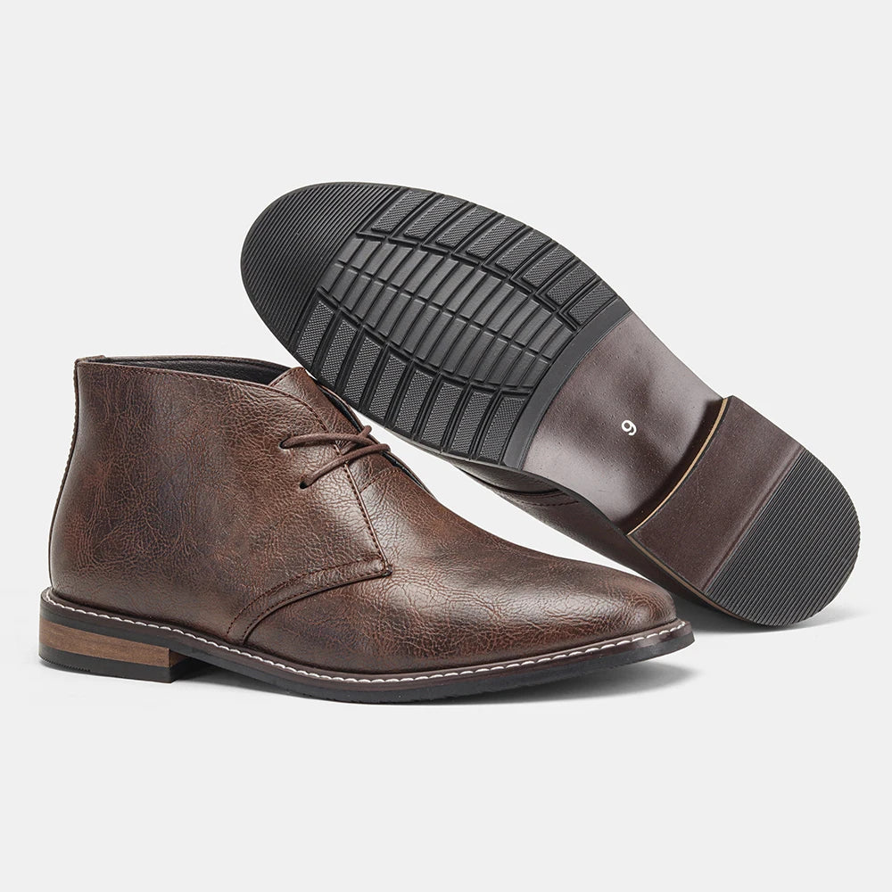 Hecrafted Classic Chukka Boots For Men Desert Lace Up Shoes