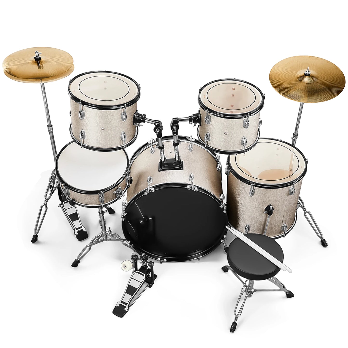 Adult 5 Piece Drum Set For Beginners And Players Ready To Play