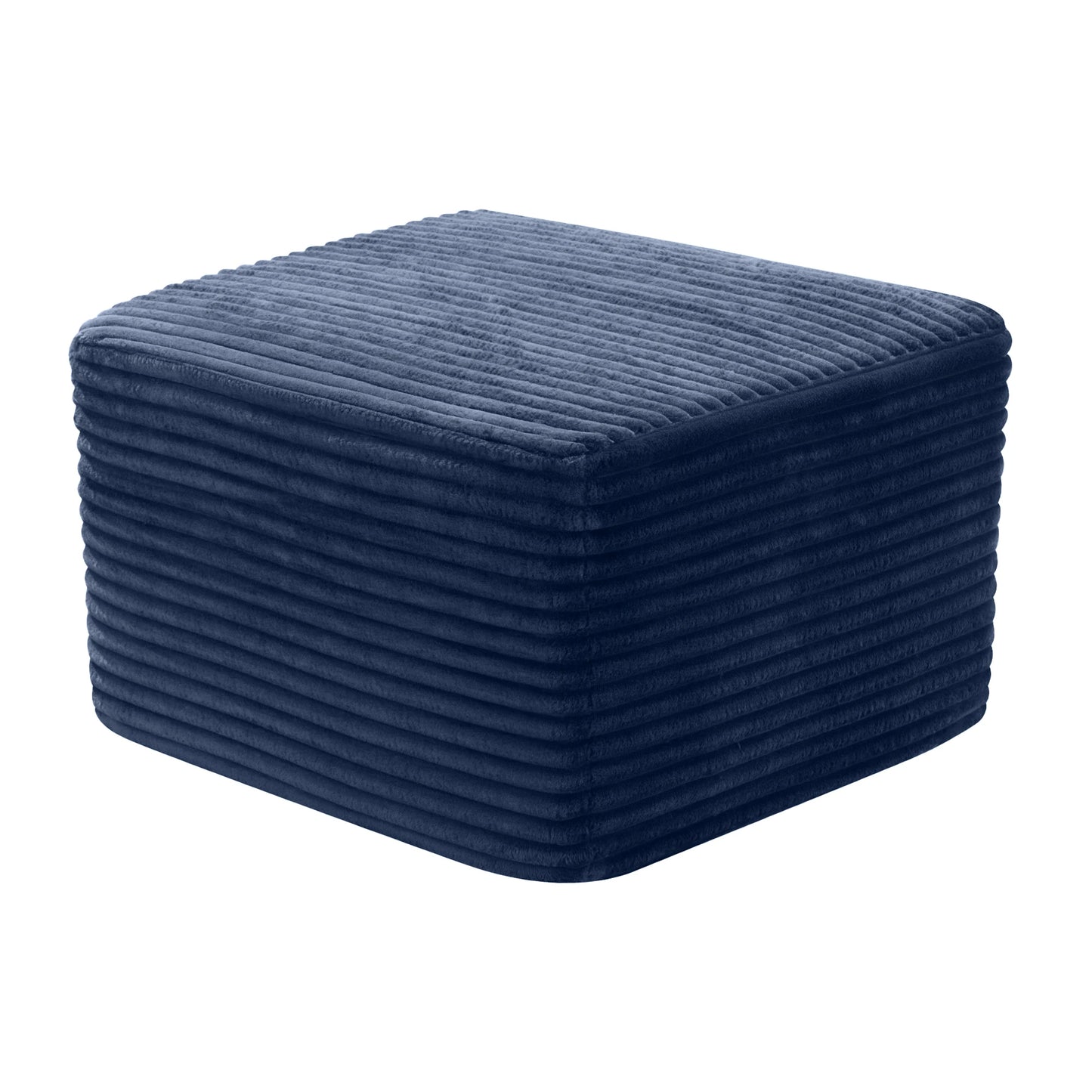 Black Corduroy Modular L-Shape Sectional Sofa With Chaise
