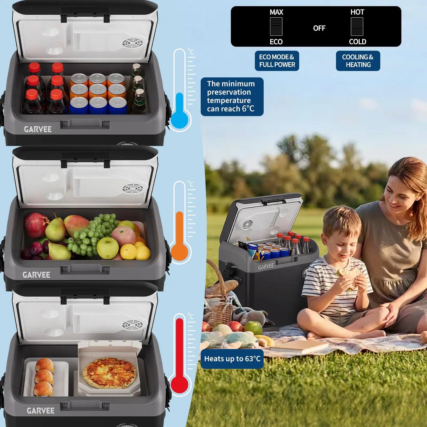 HiMISS 30L Portable Thermoelectric Electric Cooler Warmer