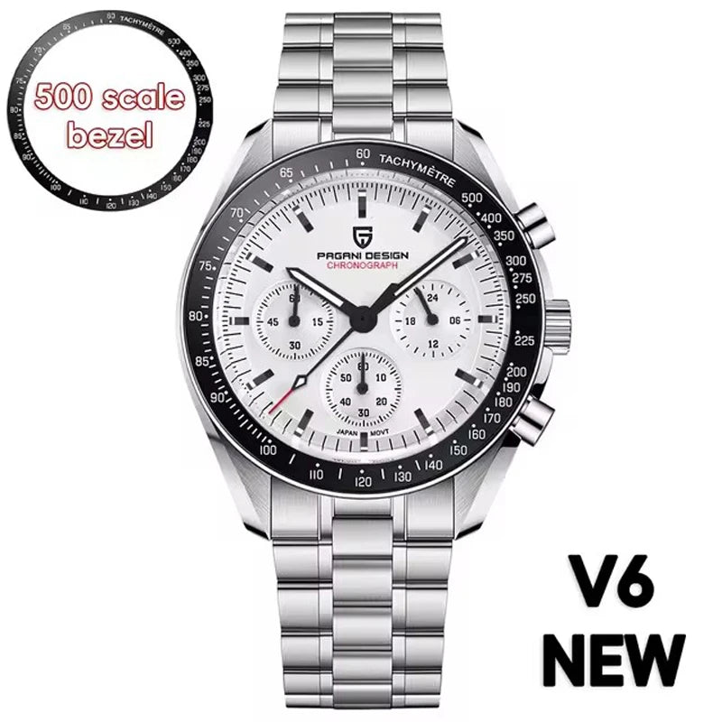 PAGANI DESIGN Moon Men Quartz Watch With Sapphire And Waterproof
