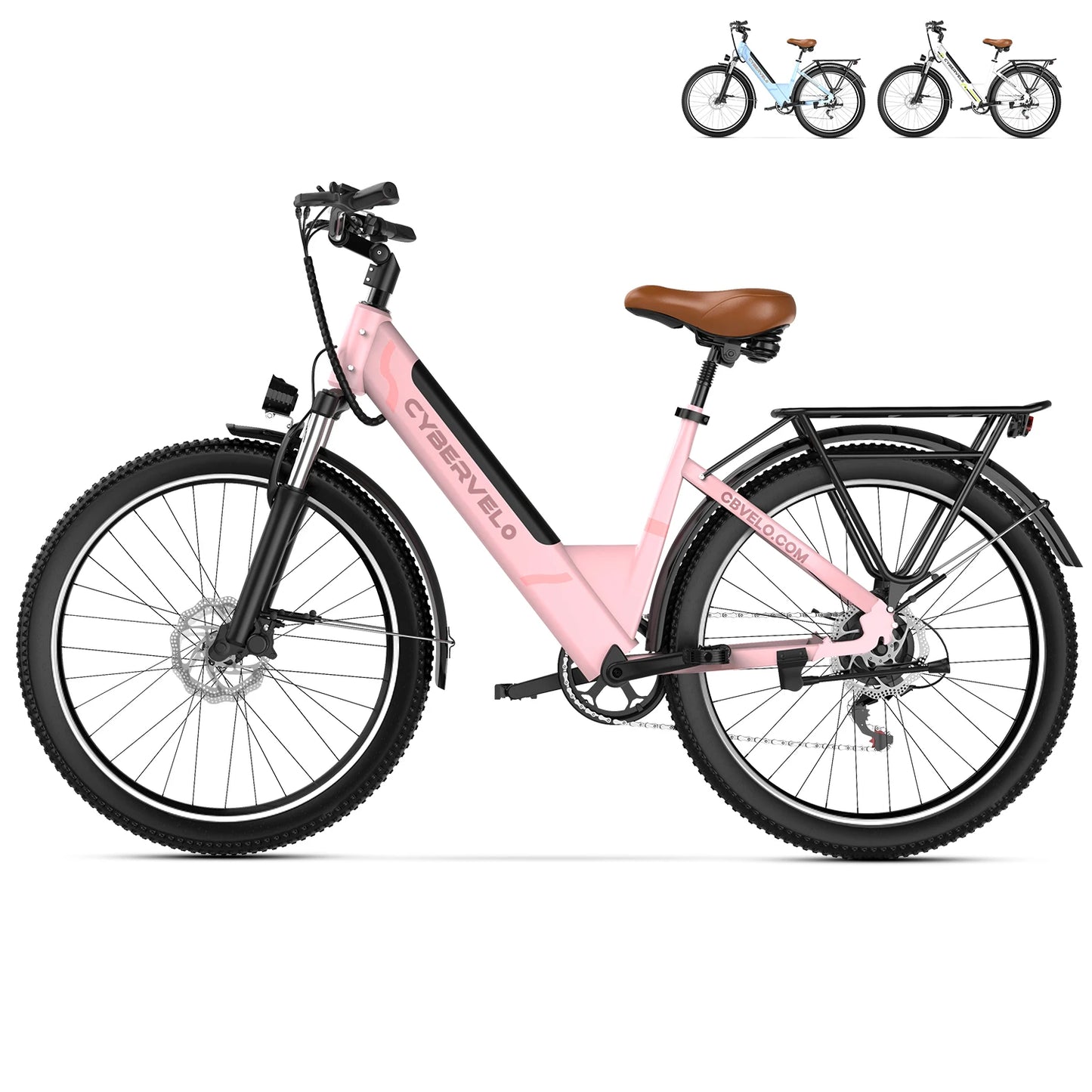 Cybervelo 1000W Peak Electric Bike 80 Mile Range