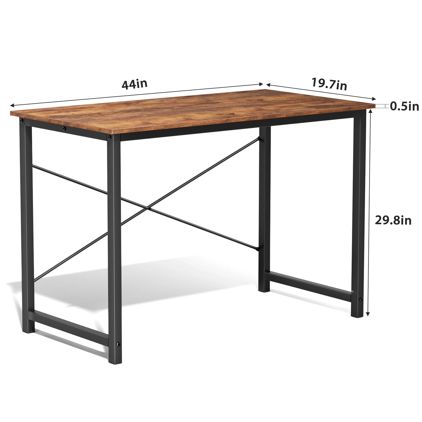 JHK Modern Compact Metal Frame Computer Desk Writing Table