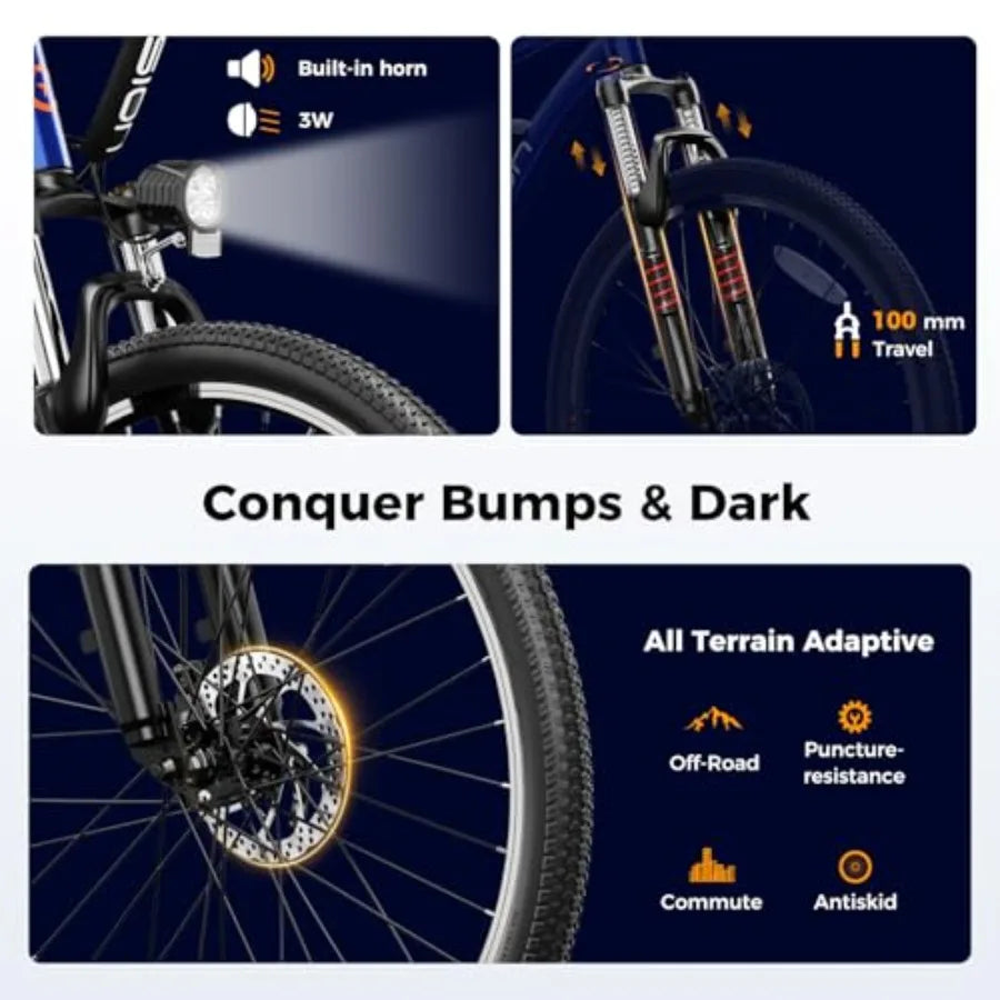 EB5 Electric Bike For Adults Commuting And Mountain Aluminum Frame