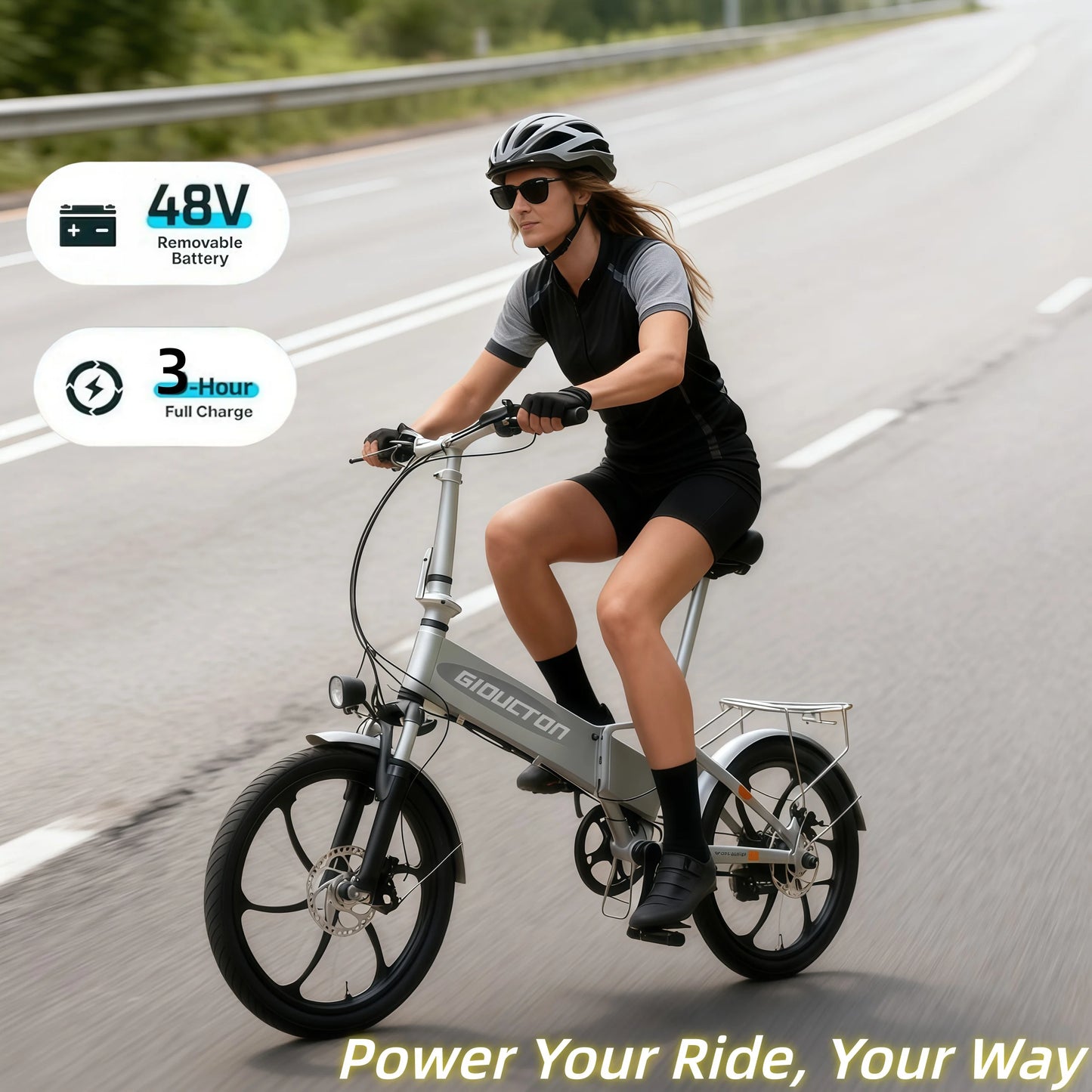 48V 1000W Folding Electric Bike With 50 Mile Range Performance