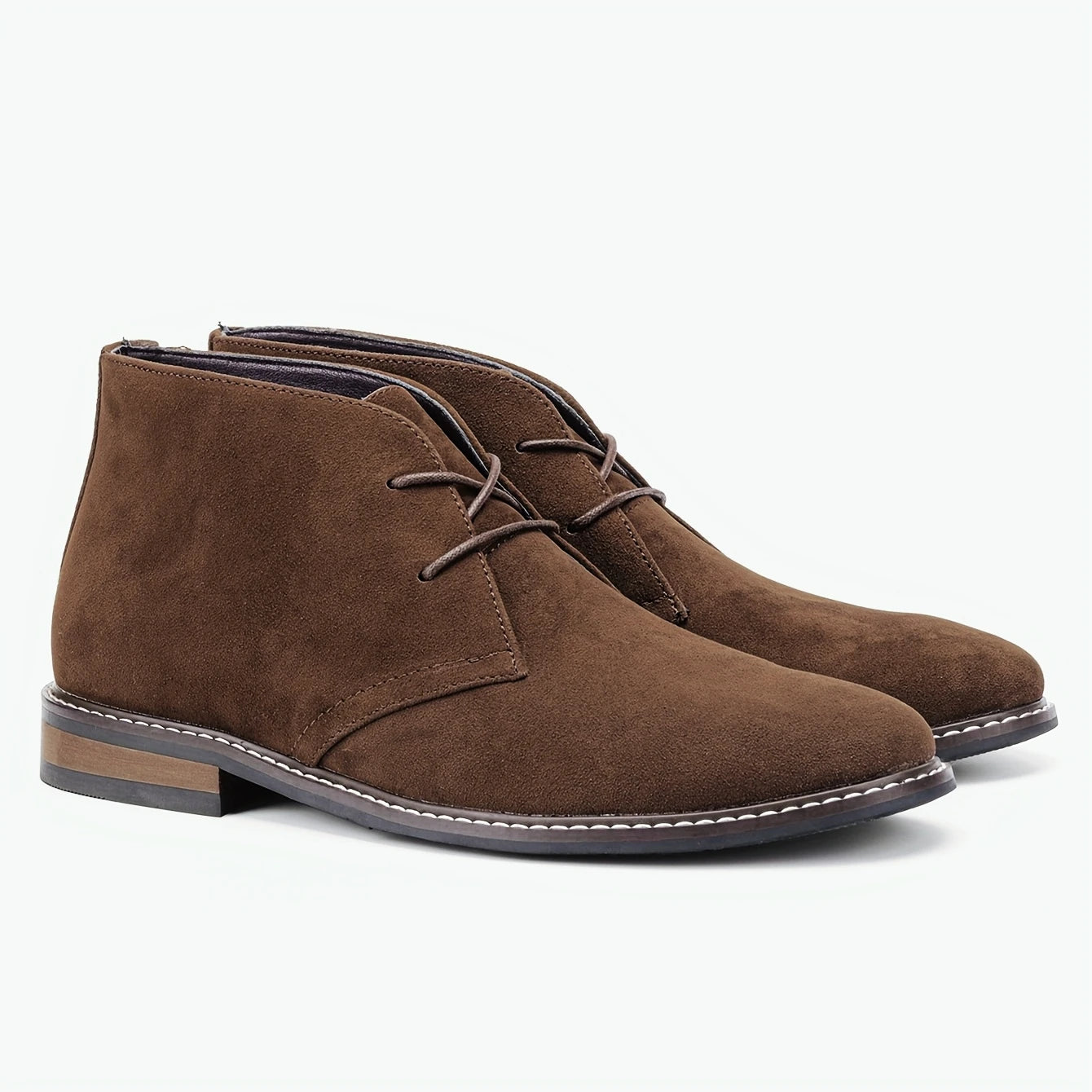 Hecrafted Leather Desert Boots Men Casual Retro Style Comfort