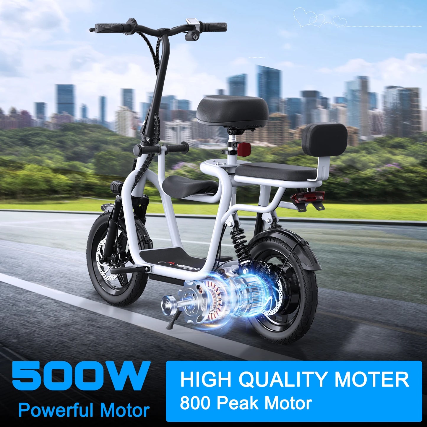 EILLEO SPACEWALK Adjustable Seat Electric Scooter 36V 500W
