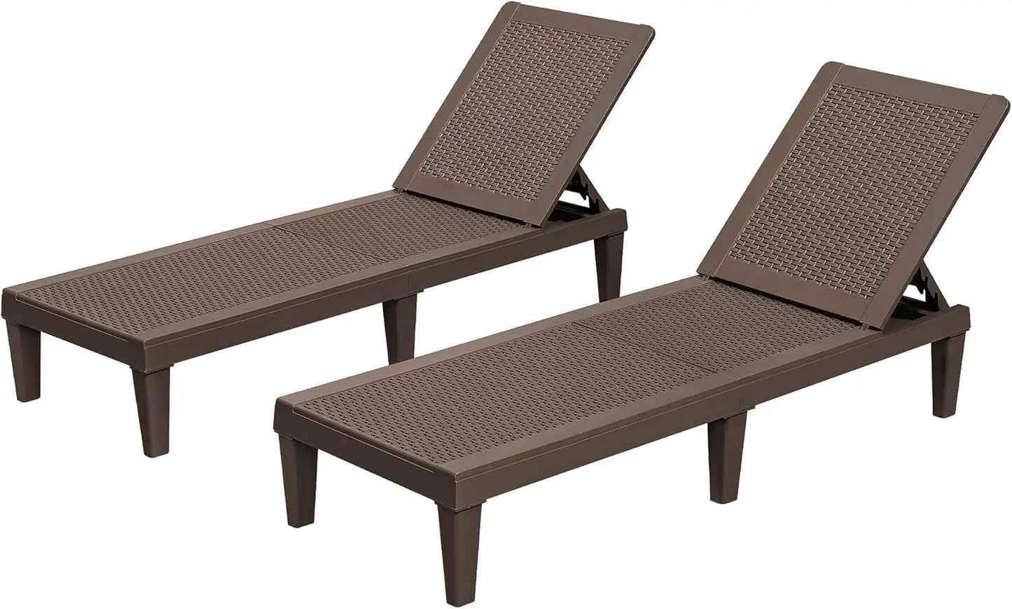 Homall Outdoor Lounge Chairs Set Of Two With Adjustable Backrest