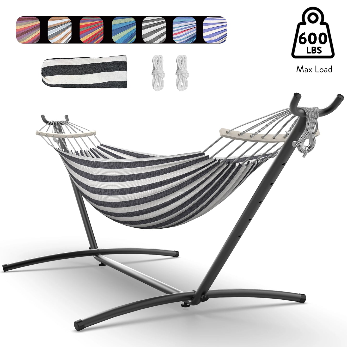 Gyroor Adjustable Stand Hammock With Storage Bag 600 Pound Capacity