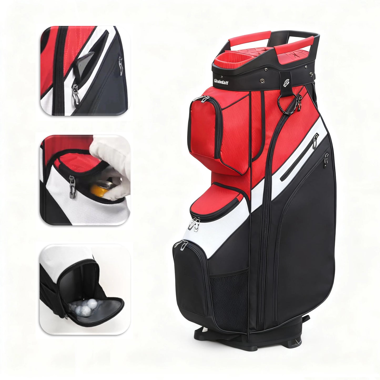 LivsinGolf 15-way Golf Cart Bag with Locking Club Dividers