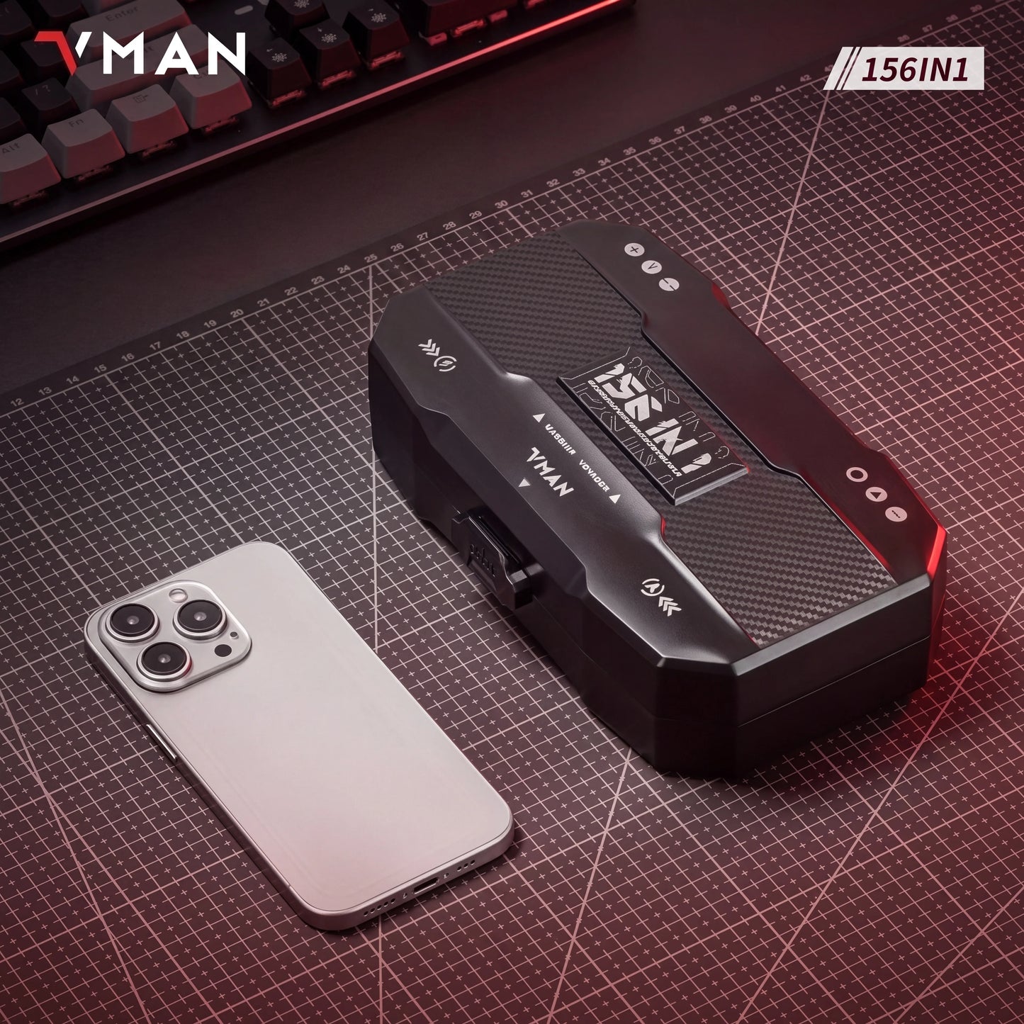 VMAN 156-in-1 Mini Electric Screwdriver Set Precision Repair Tools with Magnetic Phillips Screw Driver Bits for iPhone PC Watch Camera