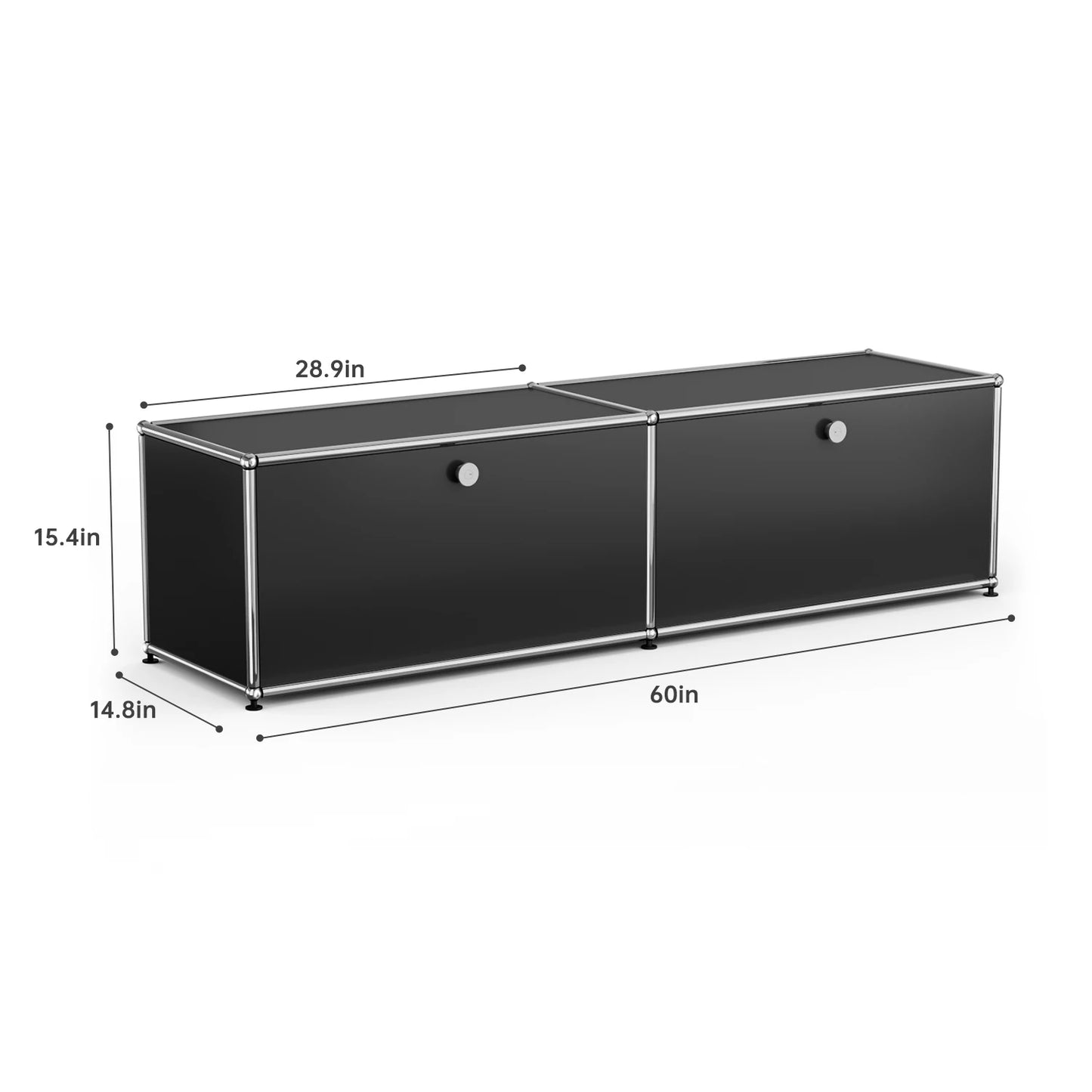 Modern Modular TV Stand Cabinet Stainless Steel Frame Media Console with Storage Drawer Lowboard Living Room Furniture