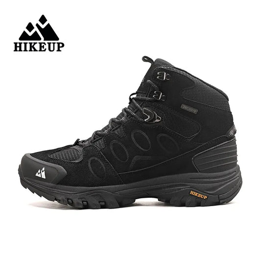 HIKEUP Men Hiking Boots High-Top Winter Outdoor Non-Slip Shoes