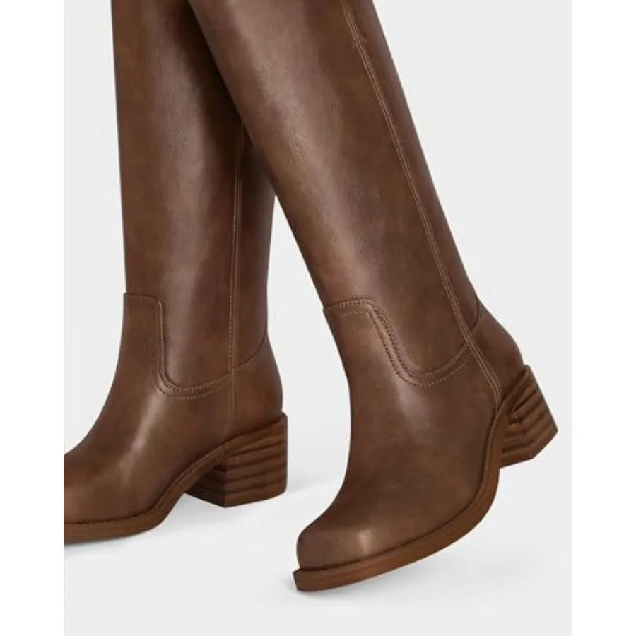 MUCCCUTE Campus Knee High Boots For Women Wide Calf