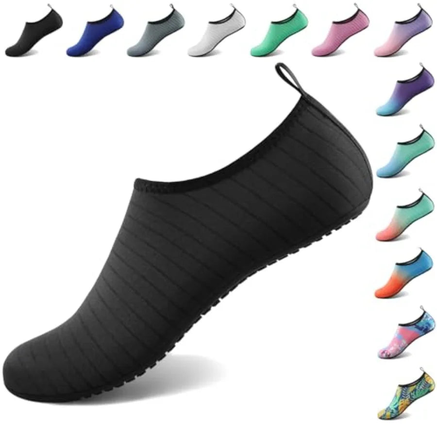 Tanamo Water Shoes for Women Men for Swim Pool Beach Camping Cruise Vacation Quick-Dry Aqua Socks Barefoot Yoga Travel Accessor