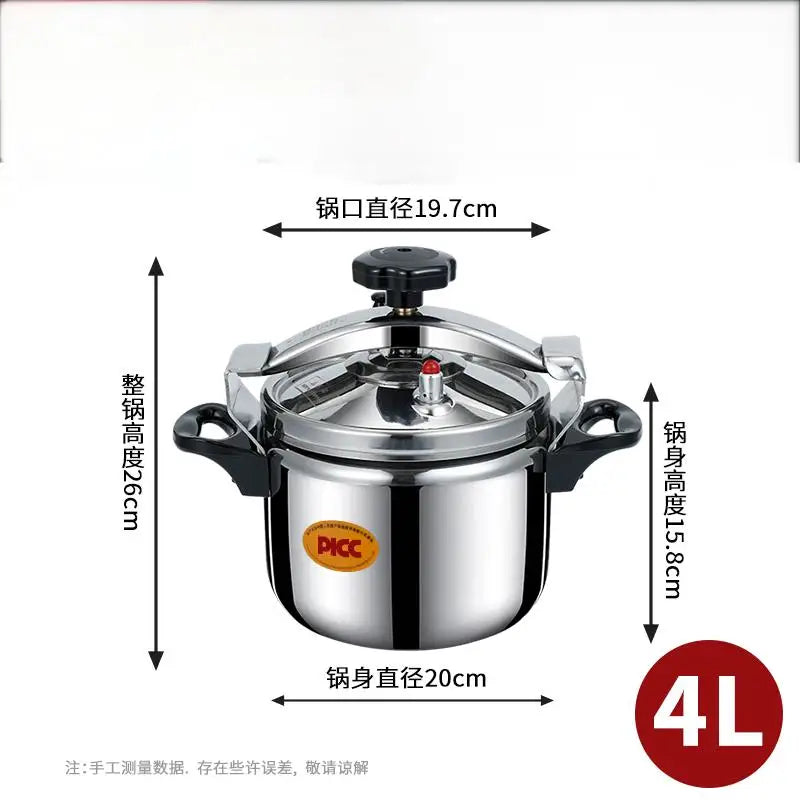 Stainless Steel Pressure Cooker With Steamer And Safety Lock