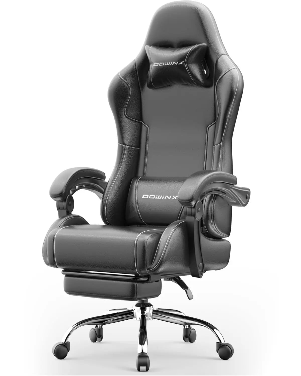 Ergonomic Gaming Chair With Footrest Massage Lumbar Support Adjustable