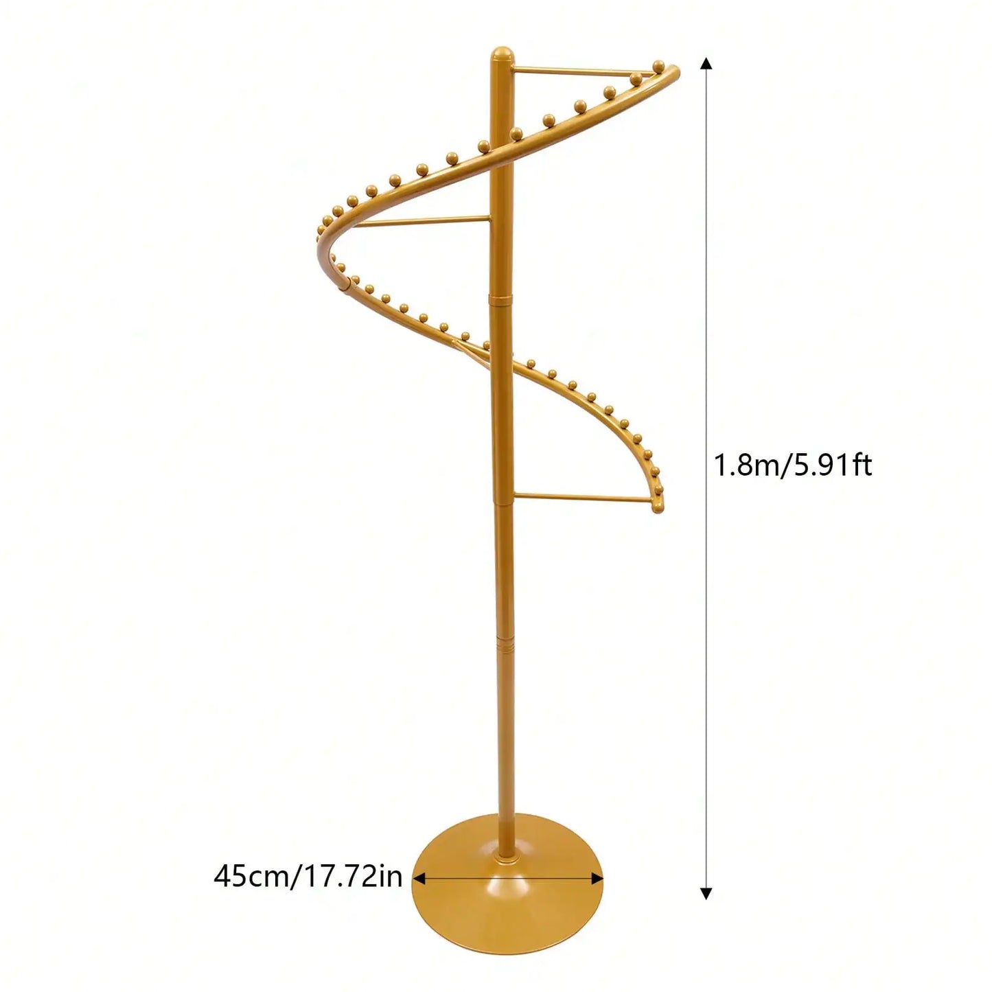 Easy Assemble Spiral Rotating Garment Rack Free Standing Organizer