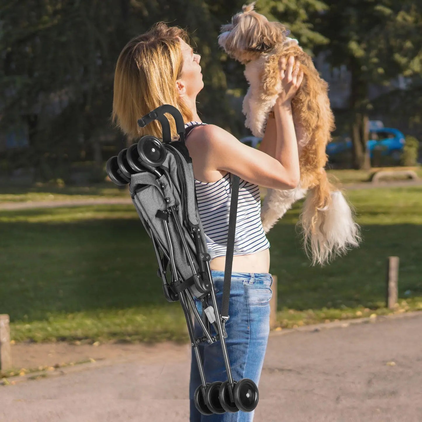 Travel Portable Pet Stroller For Small Dogs And Cats