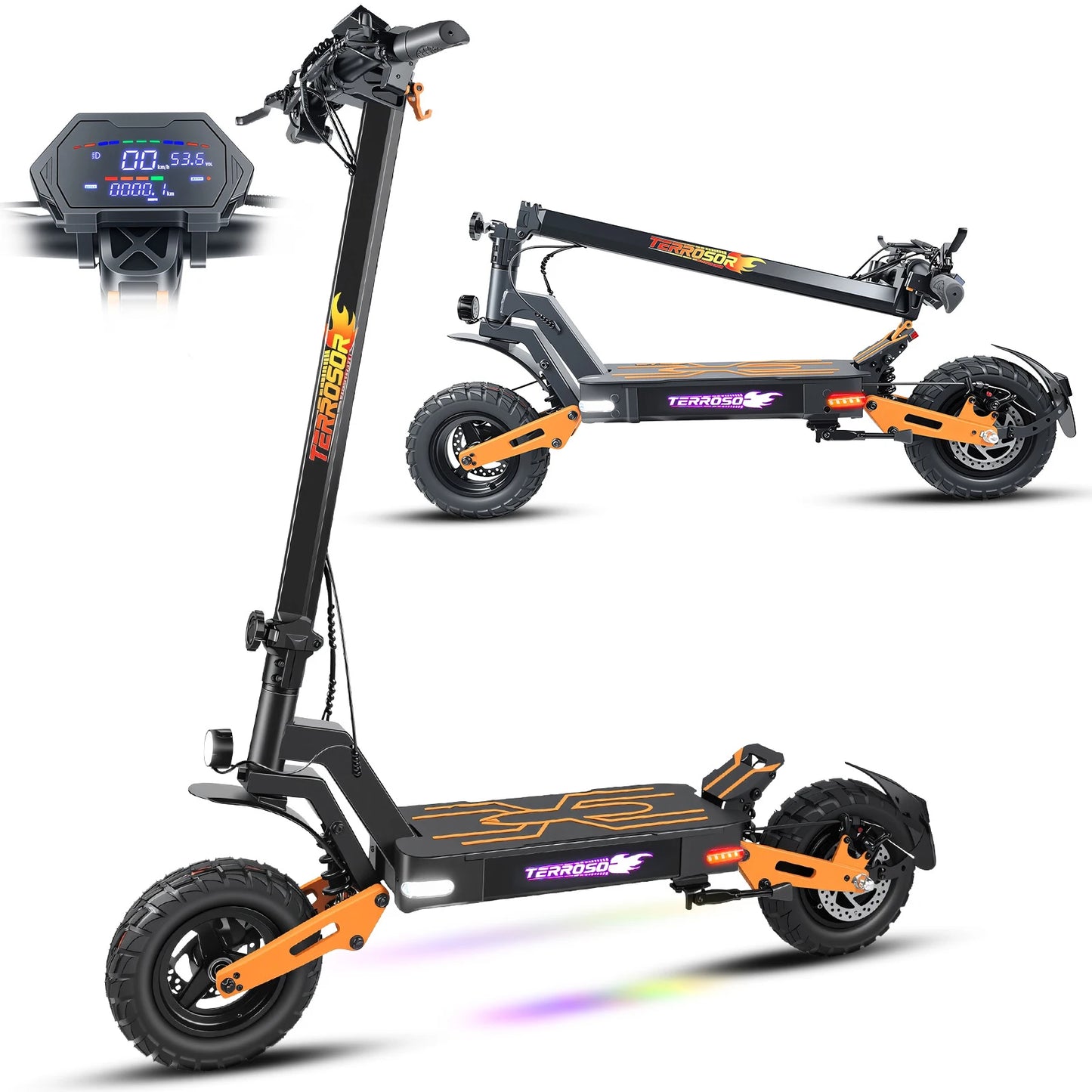 Electric Folding Scooter For Adults With Dual Suspension