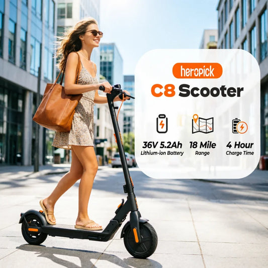 HeroPick C8 Electric Scooter 350W 19mph Foldable Commuter