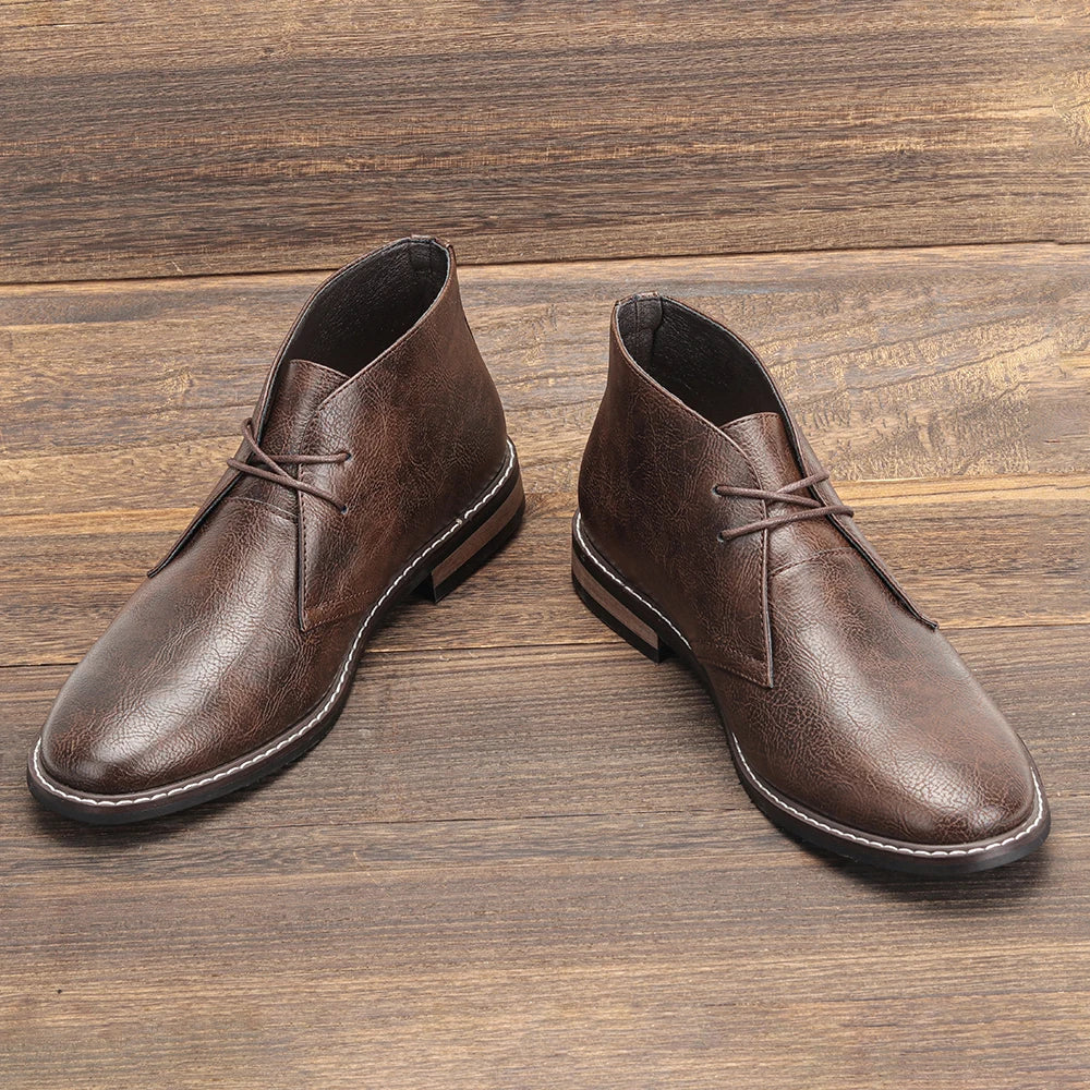 Hecrafted Classic Chukka Boots For Men Desert Lace Up Shoes
