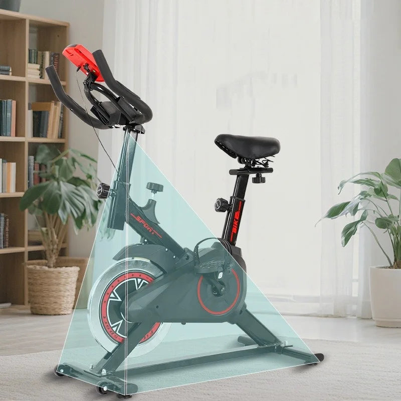 Silent Indoor Spin Bike With Adjustable Seat For Cardio Training At Home