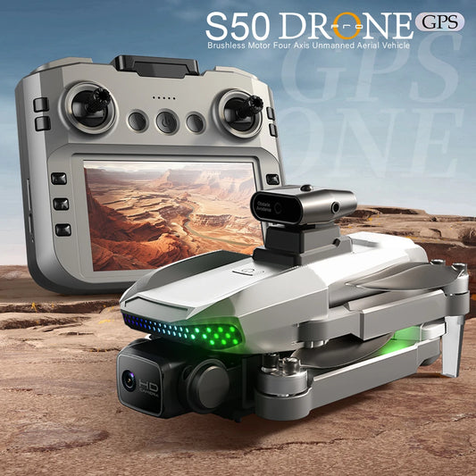 EY S50 Pro GPS Drone With 2 Batteries Large Screen Remote Real Time HD Camera