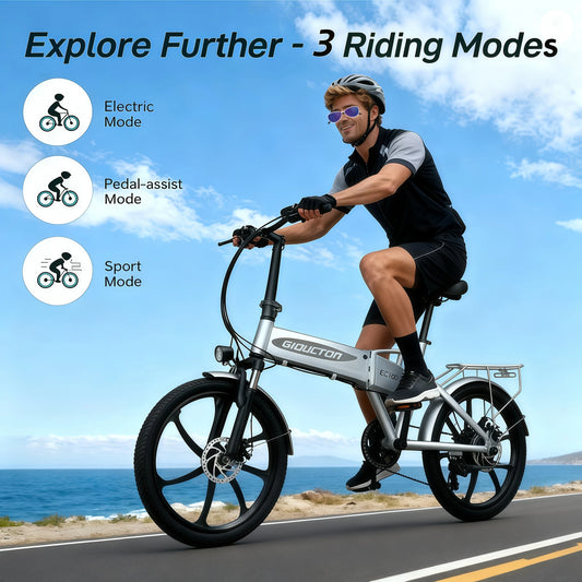 48V 1000W Folding Electric Bike With 50 Mile Range Performance