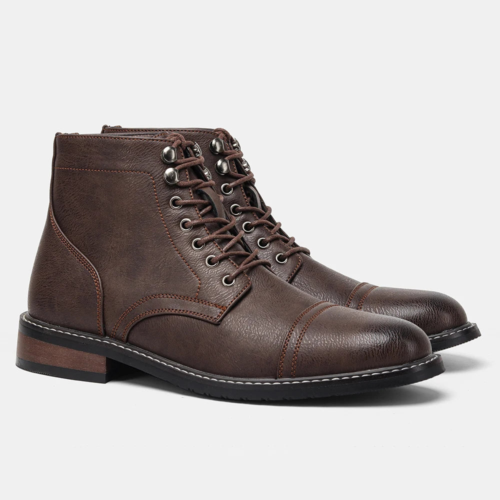 Hecrafted Mens Ankle Boots Comfortable Fashion Footwear