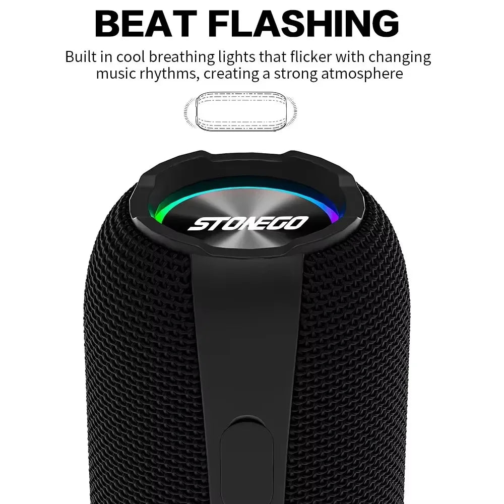 Cyberpunk Wireless Bluetooth Speakers TWS True Wireless Stereo RGB LED for Home Outdoor Party PC Gaming Desk Decor Portable Audio System with Rich Bass Clear Sound Multi Device Compatibility USB TF Card Playback