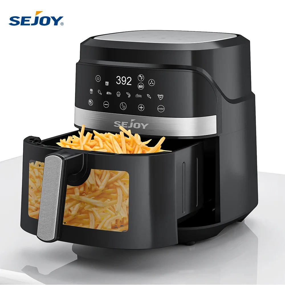 SEJOY 8-in-1 Air Fryer Oilless Cooker Roast Bake Dehydrate Warm