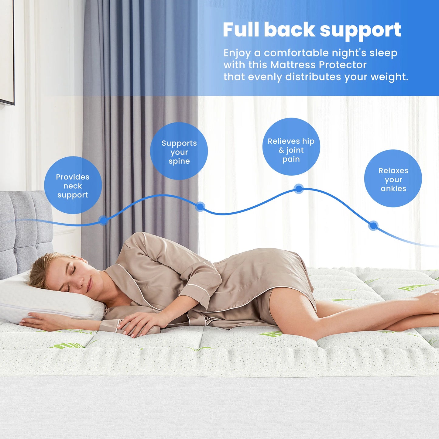 Mcq 400g Bamboo Viscose Mattress Topper With Pillow
