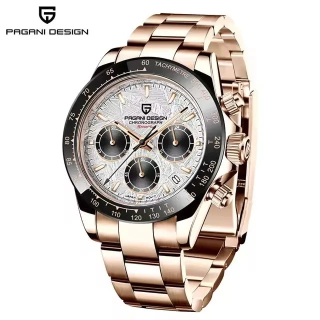 40mm New V2 PAGANI DESIGN Classic fashion Men Quartz Watches Sapphire Retro Chronograph Stainless Steel Waterproof Watch for Men