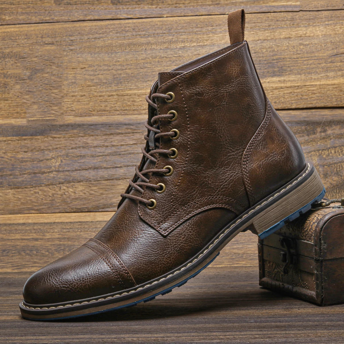 Hecrafted Mens Ankle Boots Comfortable Fashion Footwear