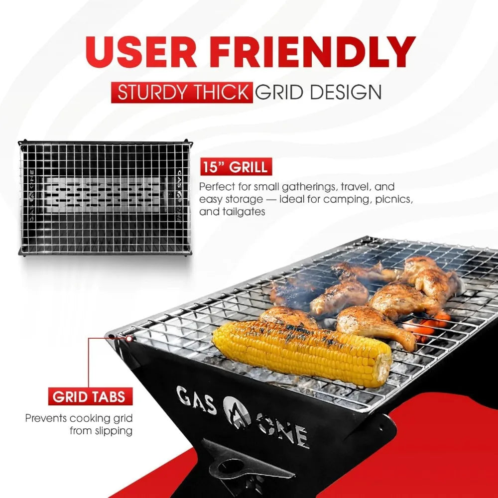 NBVCX Foldable Charcoal Grill For Camping And Backyard Patio
