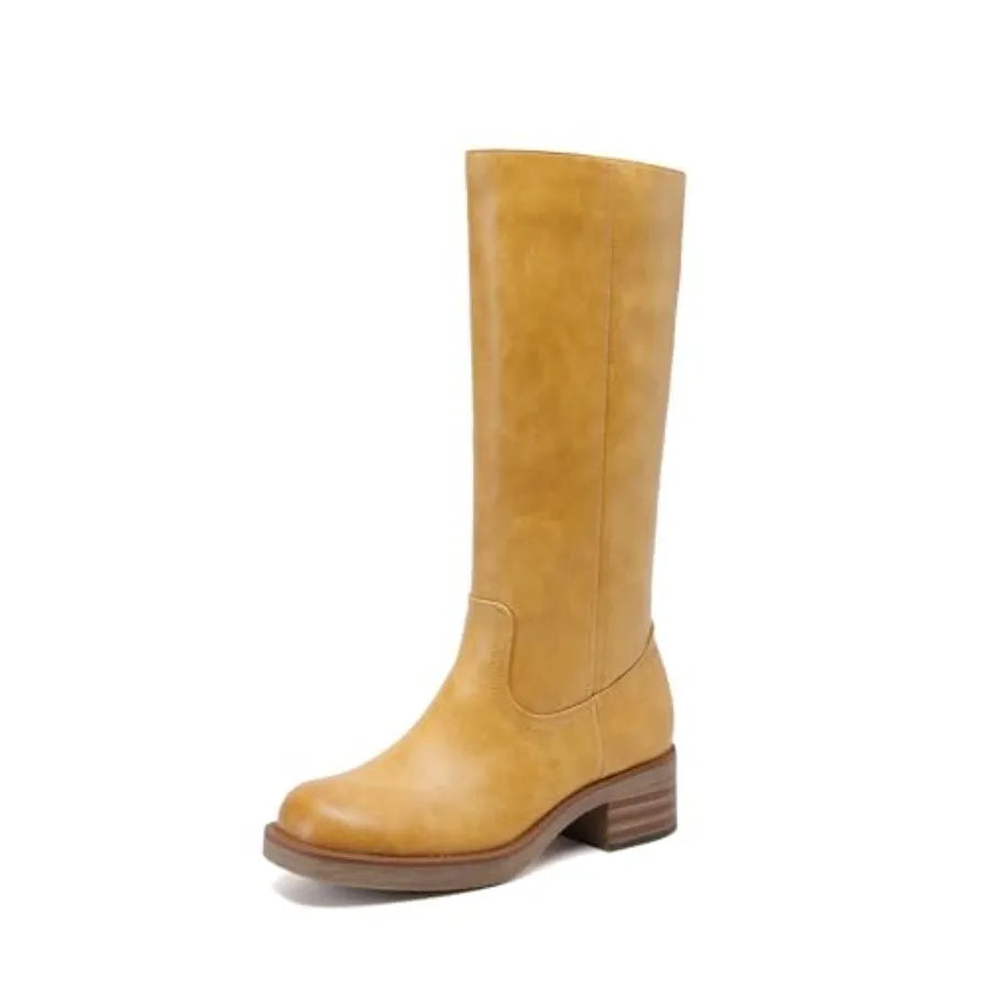 Dream Pairs Women's Square Toe Platform Knee High Riding Boots
