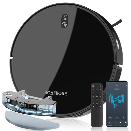 BOAIMORE Robot Vacuum Cleaner Mop With Smart Mapping
