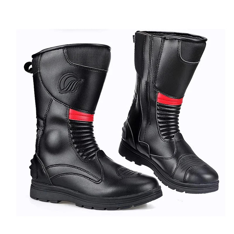 Leather Off Road Motorcycle Boots With Ankle Protection