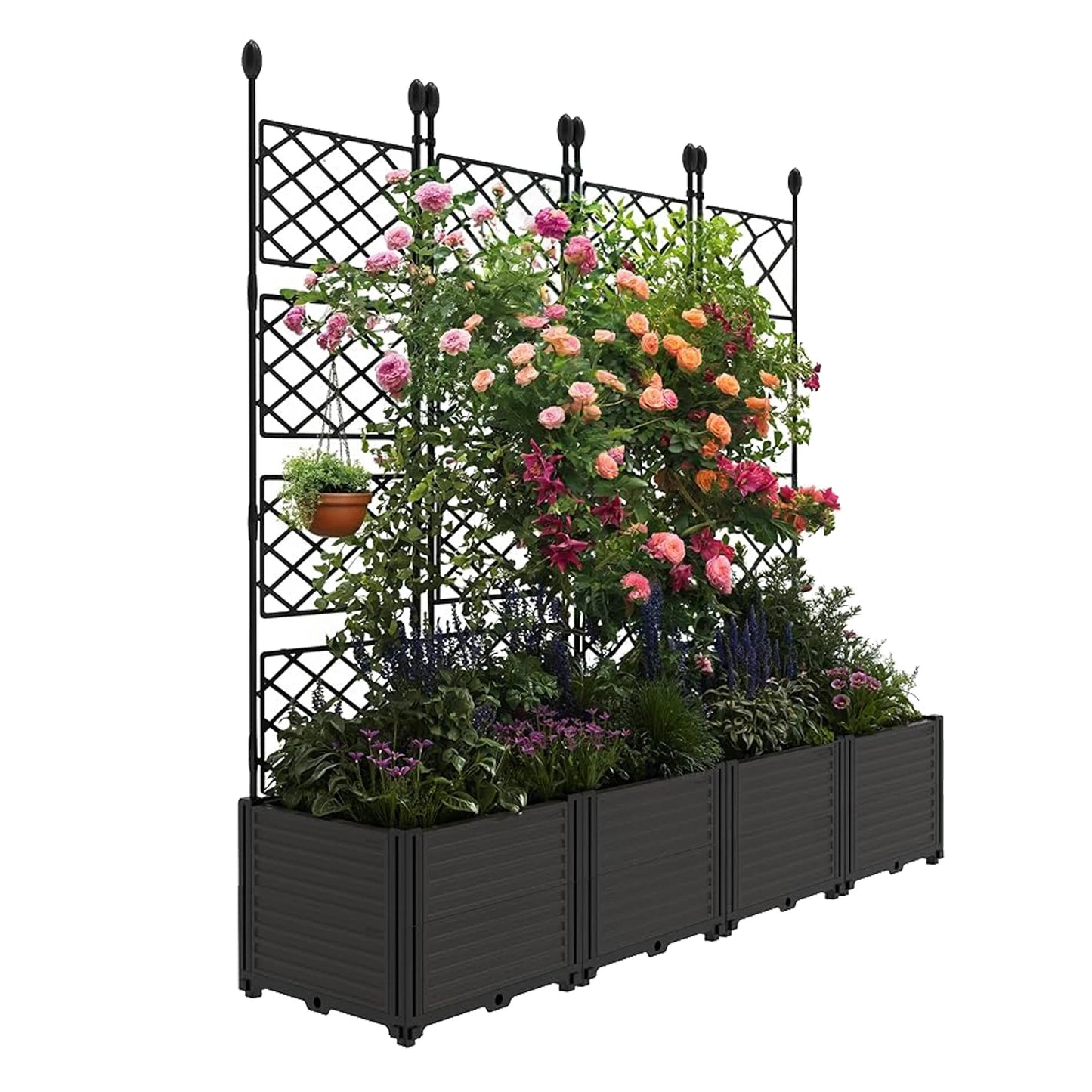 Vertical Raised Garden Bed Trellis Planter Box For Outdoor Plants